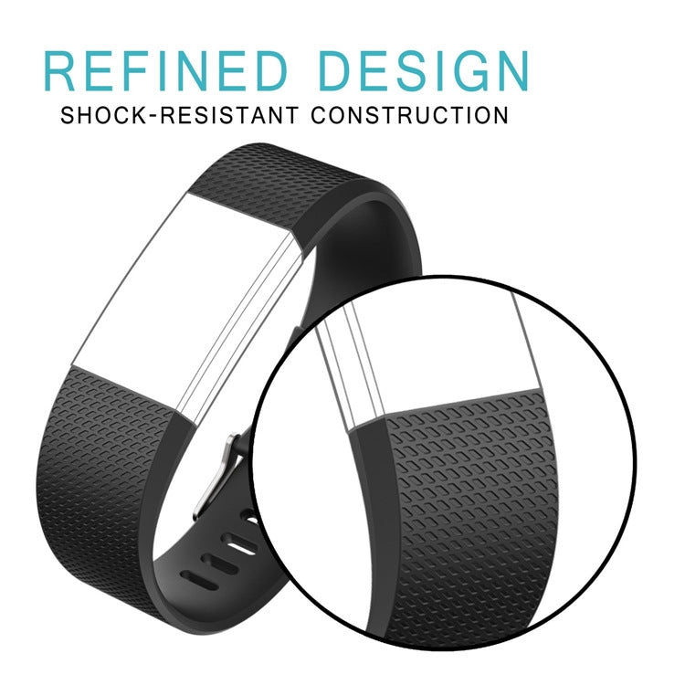สายนาฬิกาสปอร์ตแบบปรับได้ทรงสี่เหลี่ยมสำหรับ FITBIT Charge 2, ขนาด: L, 12.5x8.5 ซม., L, Aqua Blue, L, Black, L, Coral Red, L, Dark Purple, L, Pink, L, Green, L, Grey, L, Blue, L, Light Pink, L, Light Purple, L, Mint Green, L, Navy Blue, L, Purple, L, C...