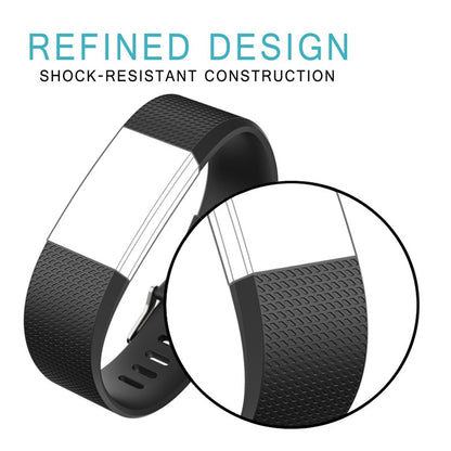 สายนาฬิกาสปอร์ตแบบปรับได้ทรงสี่เหลี่ยมสำหรับ FITBIT Charge 2, ขนาด: L, 12.5x8.5 ซม., L, Aqua Blue, L, Black, L, Coral Red, L, Dark Purple, L, Pink, L, Green, L, Grey, L, Blue, L, Light Pink, L, Light Purple, L, Mint Green, L, Navy Blue, L, Purple, L, C...