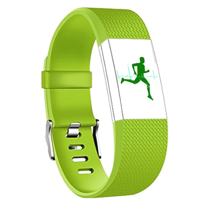 สายนาฬิกาสปอร์ตแบบปรับได้ทรงสี่เหลี่ยมสำหรับ FITBIT Charge 2, ขนาด: L, 12.5x8.5 ซม., L, Aqua Blue, L, Black, L, Coral Red, L, Dark Purple, L, Pink, L, Green, L, Grey, L, Blue, L, Light Pink, L, Light Purple, L, Mint Green, L, Navy Blue, L, Purple, L, C...