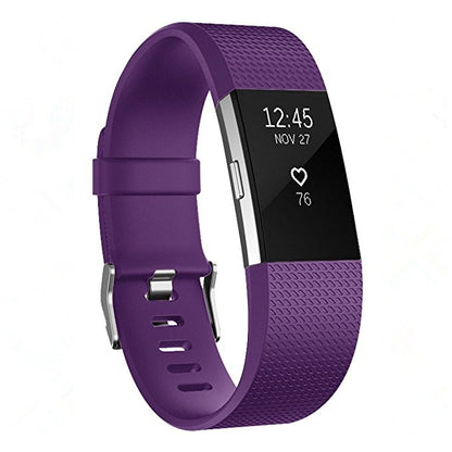 สายนาฬิกาสปอร์ตแบบปรับได้ทรงสี่เหลี่ยมสำหรับ FITBIT Charge 2, ขนาด: L, 12.5x8.5 ซม., L, Aqua Blue, L, Black, L, Coral Red, L, Dark Purple, L, Pink, L, Green, L, Grey, L, Blue, L, Light Pink, L, Light Purple, L, Mint Green, L, Navy Blue, L, Purple, L, C...
