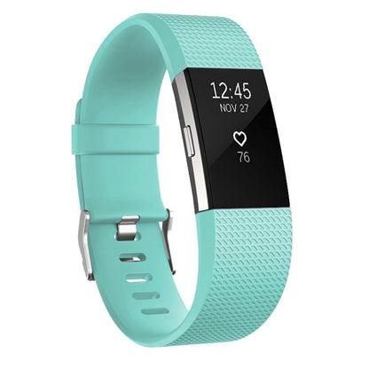 สายนาฬิกาสปอร์ตแบบปรับได้ทรงสี่เหลี่ยมสำหรับ FITBIT Charge 2, ขนาด: L, 12.5x8.5 ซม., L, Aqua Blue, L, Black, L, Coral Red, L, Dark Purple, L, Pink, L, Green, L, Grey, L, Blue, L, Light Pink, L, Light Purple, L, Mint Green, L, Navy Blue, L, Purple, L, C...