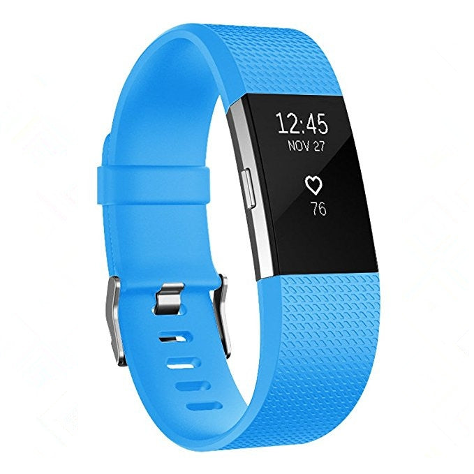 สายนาฬิกาสปอร์ตแบบปรับได้ทรงสี่เหลี่ยมสำหรับ FITBIT Charge 2, ขนาด: L, 12.5x8.5 ซม., L, Aqua Blue, L, Black, L, Coral Red, L, Dark Purple, L, Pink, L, Green, L, Grey, L, Blue, L, Light Pink, L, Light Purple, L, Mint Green, L, Navy Blue, L, Purple, L, C...