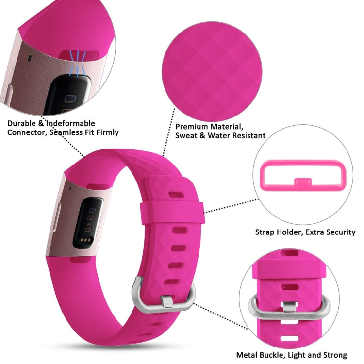 สายนาฬิกาสปอร์ตแบบปรับได้ลายเพชรสำหรับ FITBIT Charge 2, ขนาด: S, 10.5x8.5 ซม., S