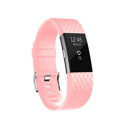สายนาฬิกาสปอร์ตแบบปรับได้ลายเพชรสำหรับ FITBIT Charge 2, ขนาด: S, 10.5x8.5 ซม., S