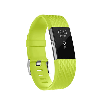 สายนาฬิกาสปอร์ตแบบปรับได้ลายเพชรสำหรับ FITBIT Charge 2, ขนาด: S, 10.5x8.5 ซม., S