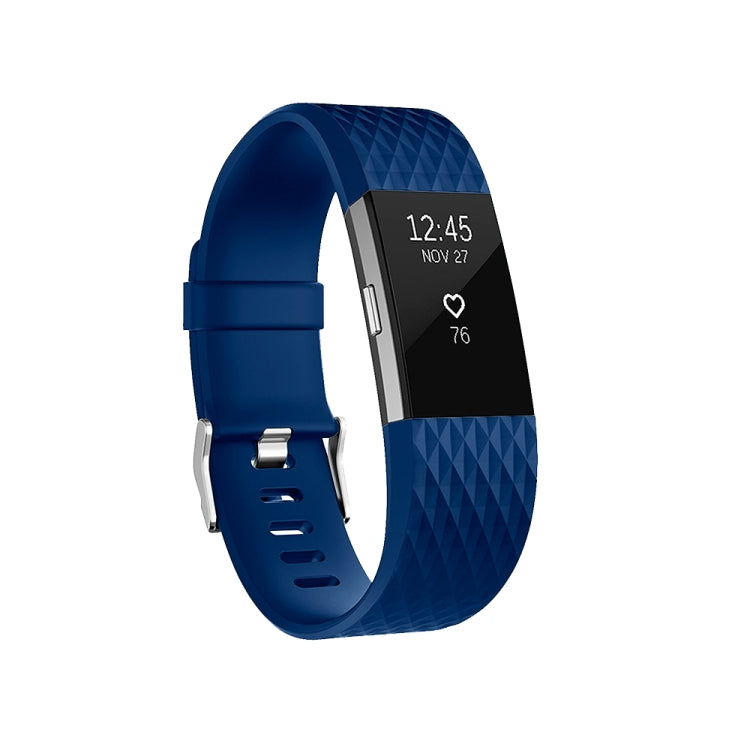 สายนาฬิกาสปอร์ตแบบปรับได้ลายเพชรสำหรับ FITBIT Charge 2, ขนาด: S, 10.5x8.5 ซม., S