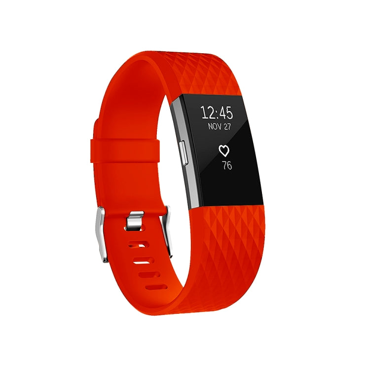 สายนาฬิกาสปอร์ตแบบปรับได้ลายเพชรสำหรับ FITBIT Charge 2, ขนาด: L, 12.5x8.5cm, L