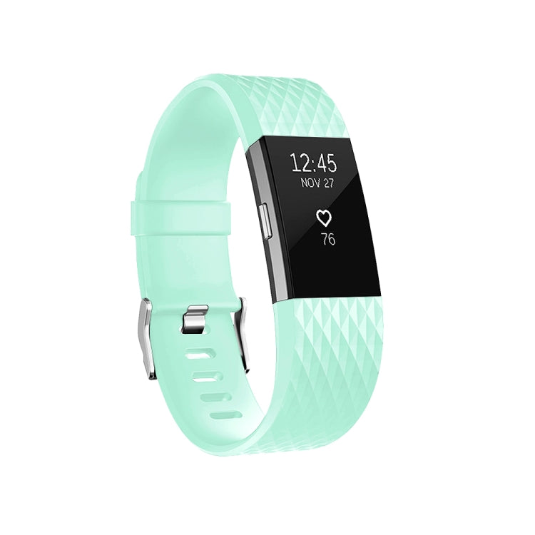 สายนาฬิกาสปอร์ตแบบปรับได้ลายเพชรสำหรับ FITBIT Charge 2, ขนาด: L, 12.5x8.5cm, L