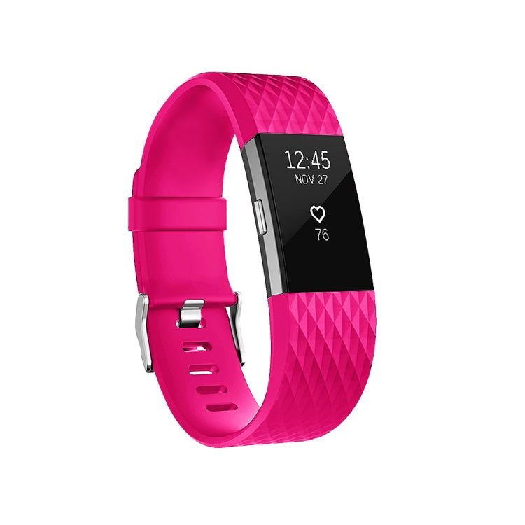 สายนาฬิกาสปอร์ตแบบปรับได้ลายเพชรสำหรับ FITBIT Charge 2, ขนาด: L, 12.5x8.5cm, L
