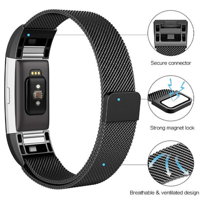 สายนาฬิกาสแตนเลส Smart Watch สำหรับ FITBIT Charge 2 ขนาด: L, Size: L