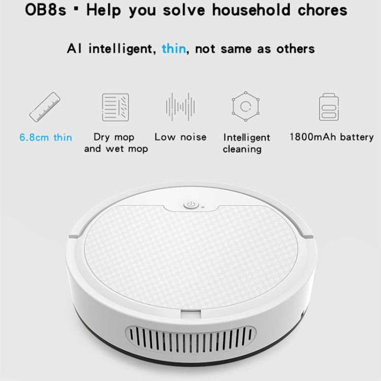 BOWAI OB8S ครัวเรือนเส้นทางอัจฉริยะชาร์จหุ่นยนต์กวาด, OB8S (Black), OB8S (White)