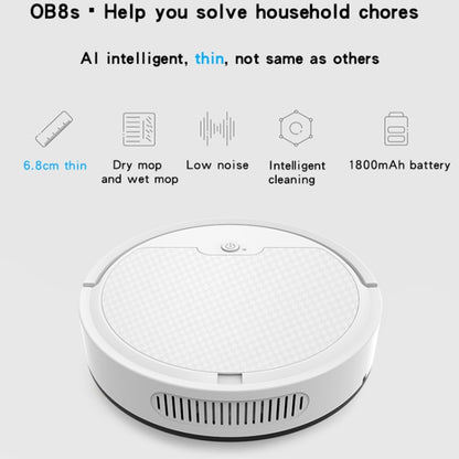 BOWAI OB8S ครัวเรือนเส้นทางอัจฉริยะชาร์จหุ่นยนต์กวาด, OB8S (Black), OB8S (White)