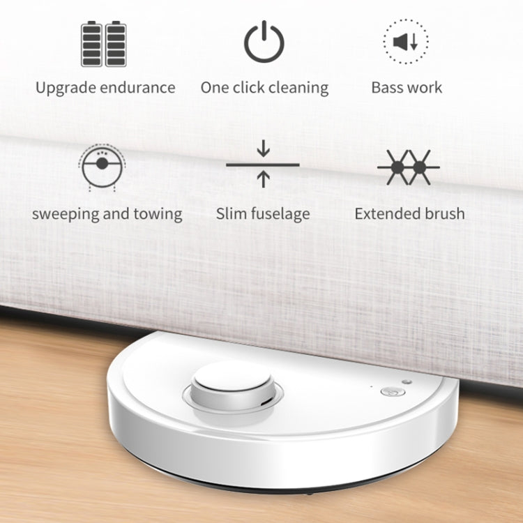 BOWAI OB12 หุ่นยนต์กวาดชาร์จ USB อัจฉริยะในครัวเรือน, OB12 (White)