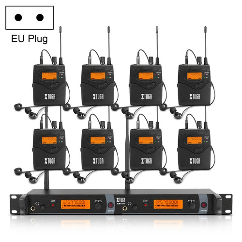 XTUGA IEM1200 เครื่องส่งสัญญาณไร้สาย 8 Bodypack Stage นักร้องชนิดใส่ในหูระบบ, Transmitter 8 Bodypack