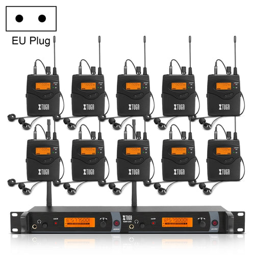 XTUGA IEM1200 เครื่องส่งสัญญาณไร้สาย 10 Bodypack Stage นักร้องชนิดใส่ในหูระบบ, Transmitter 10 Bodypack