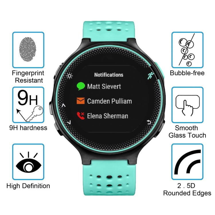 2 PCS ENKAY Hat-Prince สำหรับผู้เบิกทาง Garmin 235 Smart Watch 0.2mm 9H ความแข็งพื้นผิว 2.15D ฟิล์มกันรอยนิรภัยป้องกันการระเบิด