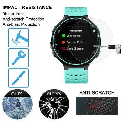 2 PCS ENKAY Hat-Prince สำหรับผู้เบิกทาง Garmin 235 Smart Watch 0.2mm 9H ความแข็งพื้นผิว 2.15D ฟิล์มกันรอยนิรภัยป้องกันการระเบิด