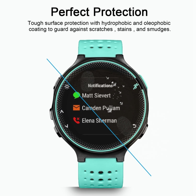 2 PCS ENKAY Hat-Prince สำหรับผู้เบิกทาง Garmin 235 Smart Watch 0.2mm 9H ความแข็งพื้นผิว 2.15D ฟิล์มกันรอยนิรภัยป้องกันการระเบิด