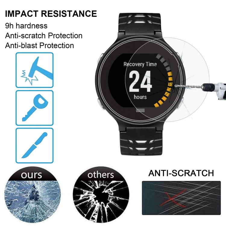 2 PCS ENKAY Hat-Prince สำหรับผู้เบิกทาง Garmin 630 Smart Watch 0.2mm 9H ความแข็งพื้นผิว 2.15D ฟิล์มกันรอยนิรภัยป้องกันการระเบิด