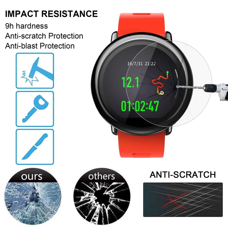 2 ชิ้น ENKAY Hat-Prince สำหรับ Xiaomi Huami AMAZFIT ดูสมาร์ท 0.2 มิลลิเมตร 9H ความแข็งพื้นผิว 2.15D ฟิล์มหน้าจอกระจกนิรภัยป้องกันการระเบิด