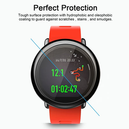 2 ชิ้น ENKAY Hat-Prince สำหรับ Xiaomi Huami AMAZFIT ดูสมาร์ท 0.2 มิลลิเมตร 9H ความแข็งพื้นผิว 2.15D ฟิล์มหน้าจอกระจกนิรภัยป้องกันการระเบิด