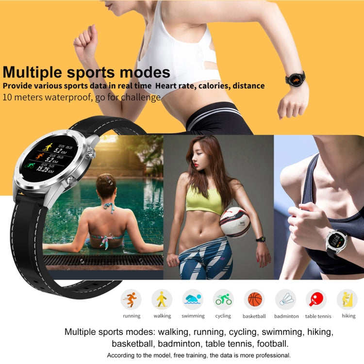 DT28 1.54 นิ้ว สายซิลิโคนกันน้ำ IP68 สมาร์ทวอทช์ บลูทูธ 4.2 รองรับการแจ้งเตือนสายเรียกเข้า / การตรวจสอบความดันโลหิต / ดูการชำระเงิน
