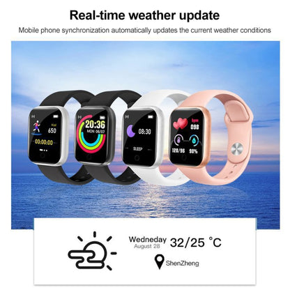 Y68 1.44 นิ้วสมาร์ทวอทช์รองรับอัตราการเต้นของหัวใจความดันโลหิตการตรวจสอบออกซิเจนในเลือด, Y68 Black, Y68 Pink, Y68 White