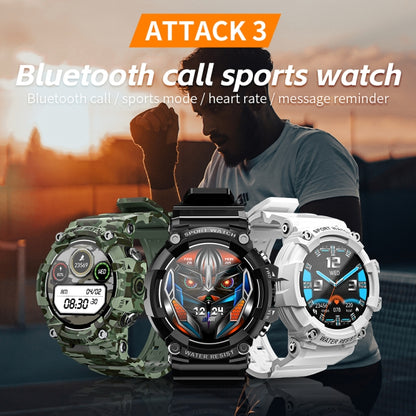 LOKMAT ATTACK 3 1.28 นิ้วหน้าจอ TFT กีฬาฟิตเนสสมาร์ทวอทช์รองรับการโทรผ่าน Bluetooth, ATTACK 3