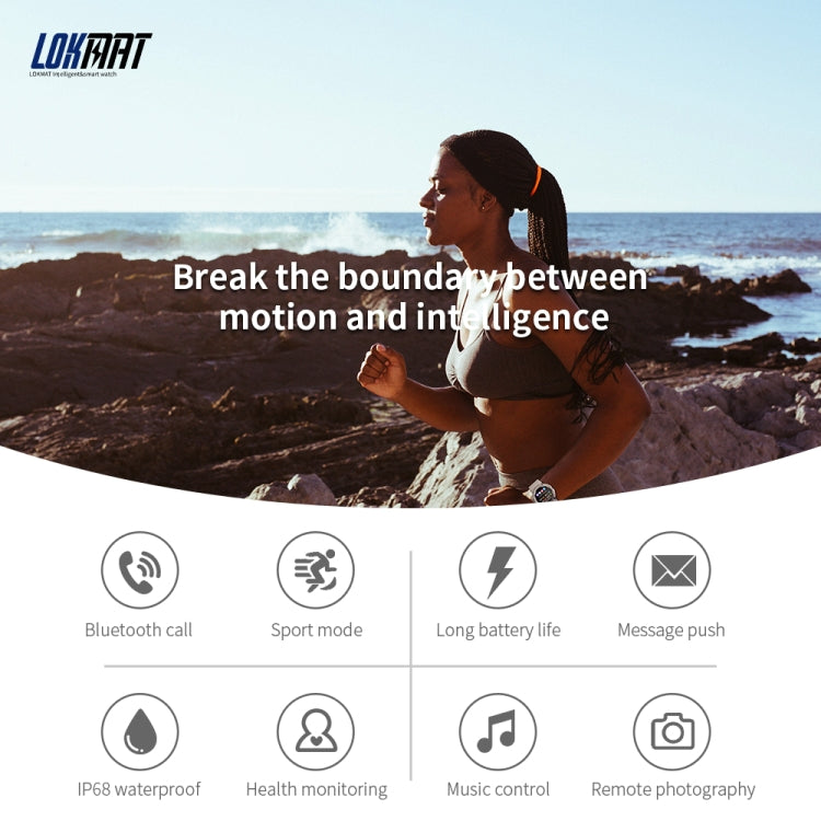 LOKMAT ATTACK 3 1.28 นิ้วหน้าจอ TFT กีฬาฟิตเนสสมาร์ทวอทช์รองรับการโทรผ่าน Bluetooth, ATTACK 3