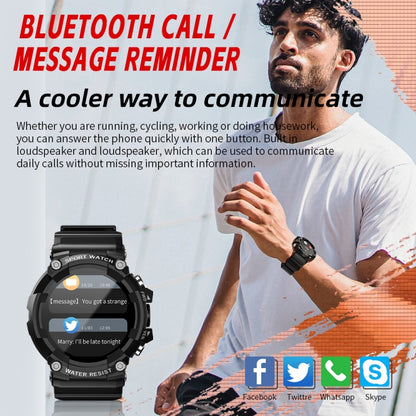 LOKMAT ATTACK 3 1.28 นิ้วหน้าจอ TFT กีฬาฟิตเนสสมาร์ทวอทช์รองรับการโทรผ่าน Bluetooth, ATTACK 3