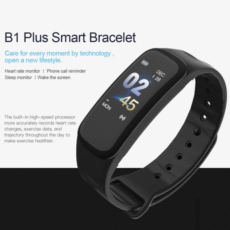 TLW B1 Plus Fitness Tracker 0.96 นิ้วหน้าจอสี Bluetooth 4.0 สายรัดข้อมือสร้อยข้อมือสมาร์ท, กันน้ำ IP67, รองรับโหมดกีฬา / เครื่องวัดอัตราการเต้นของหัวใจ / การตรวจสอบการนอนหลับ / การแจ้งเตือนข้อมูล, B1 Black, B1 Blue, B1 Red