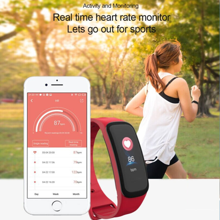 TLW B1 Plus Fitness Tracker 0.96 นิ้วหน้าจอสี Bluetooth 4.0 สายรัดข้อมือสร้อยข้อมือสมาร์ท, กันน้ำ IP67, รองรับโหมดกีฬา / เครื่องวัดอัตราการเต้นของหัวใจ / การตรวจสอบการนอนหลับ / การแจ้งเตือนข้อมูล, B1 Black, B1 Blue, B1 Red