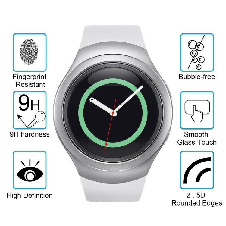 2 ชิ้น ENKAY Hat-Prince สำหรับ Samsung Gear S2 ดูสมาร์ท 0.2 มิลลิเมตร 9H ความแข็งพื้นผิว 2.15D ฟิล์มกระจกนิรภัยป้องกันการระเบิด