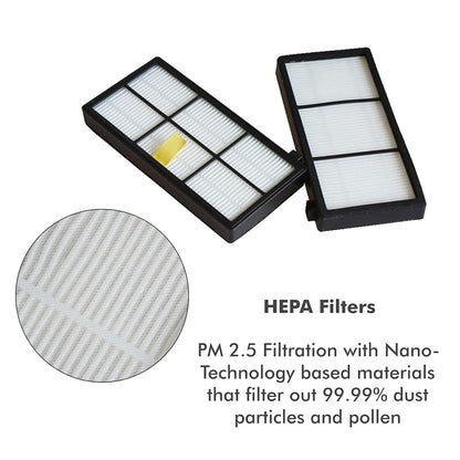 4 PCS Universal เปลี่ยนเครื่องดูดฝุ่นหุ่นยนต์ HEPA Filter สำหรับ irobot 870/800/880/960/980