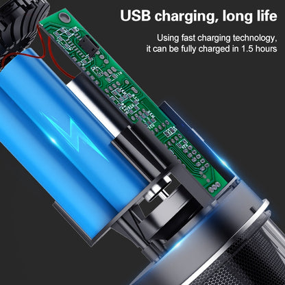 รถยนต์/ครัวเรือนไร้สายแบบพกพา 90W เครื่องดูดฝุ่นทรงพลังแบบใช้มือถือ, Navy Blue
