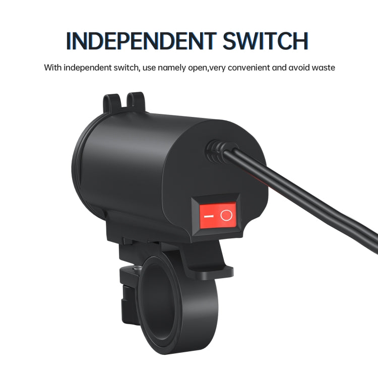 ZH-723F5 รถยนต์ / รถจักรยานยนต์ QC3.0 โทรศัพท์มือถือชาร์จเร็ว Dual USB Car Charger