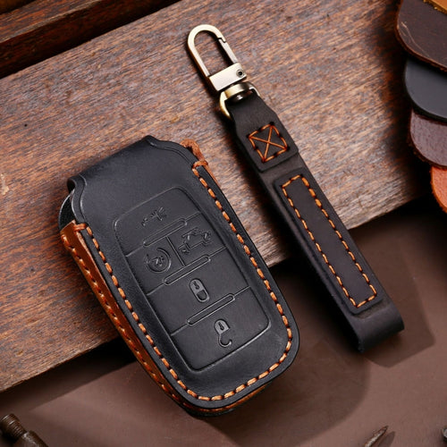 สำหรับ Dodge Ram 5 ปุ่ม C162 กุญแจรถหนังป้องกันกรณี, 5-button