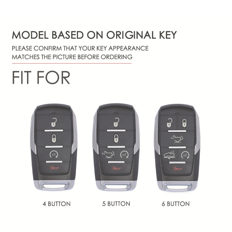 สำหรับ Dodge Ram 5 ปุ่ม C162 กุญแจรถหนังป้องกันกรณี, 5-button