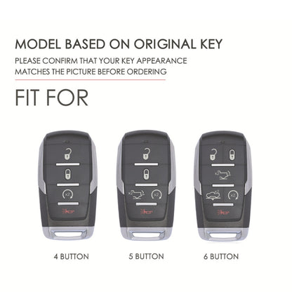 สำหรับ Dodge Ram 5 ปุ่ม C162 กุญแจรถหนังป้องกันกรณี, 5-button