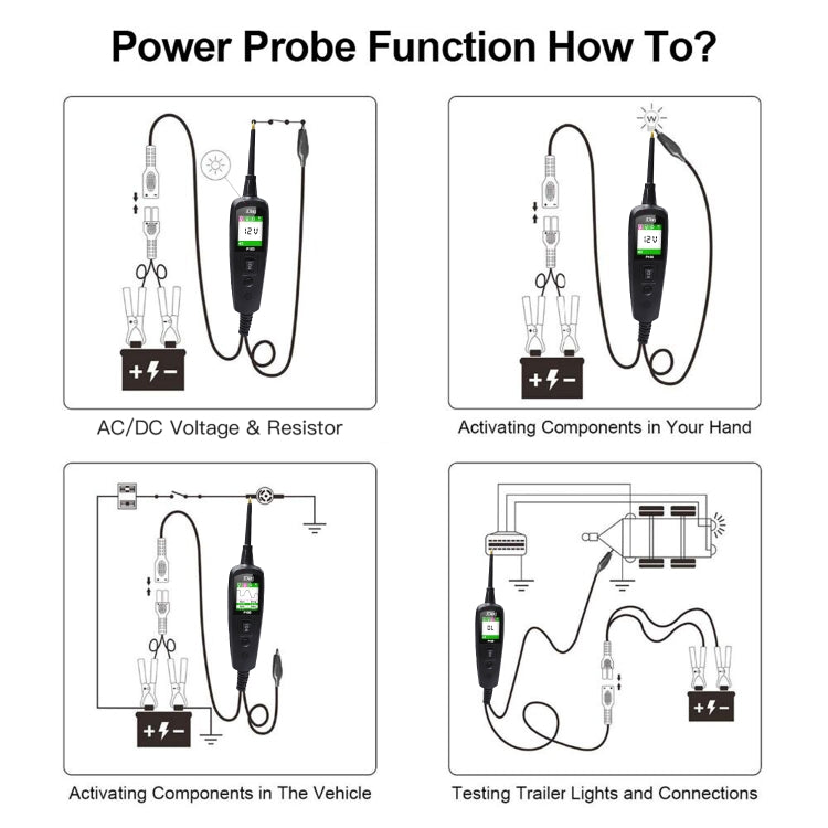 TopDiag P100 Car Circuit Intelligent Analyzer เครื่องมือวินิจฉัย, ความยาวสายเคเบิล: 2 ม, TopDiag P100 2m