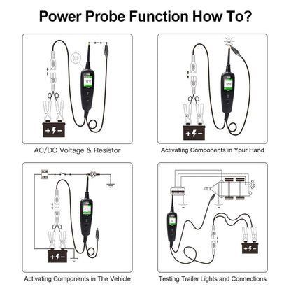 TopDiag P100 Car Circuit Intelligent Analyzer เครื่องมือวินิจฉัย, ความยาวสายเคเบิล: 2 ม, TopDiag P100 2m