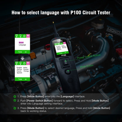TopDiag P100 Car Circuit Intelligent Analyzer เครื่องมือวินิจฉัย, ความยาวสายเคเบิล: 2 ม, TopDiag P100 2m