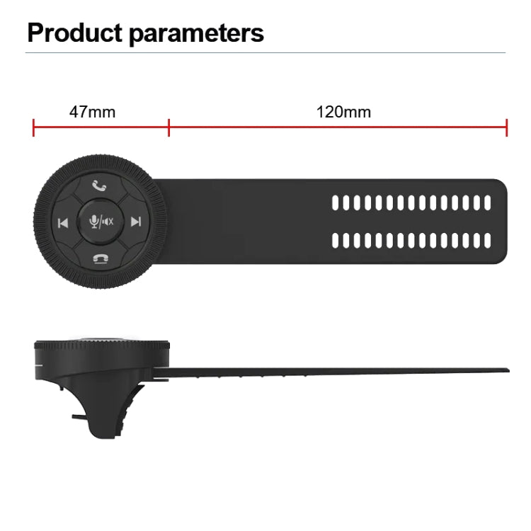 Universal Strap Shape พวงมาลัยรีโมทคอนโทรลรถมัลติมีเดียไร้สายปุ่มรีโมทคอนโทรล, Strap Shape Black, Strap Shape Silver