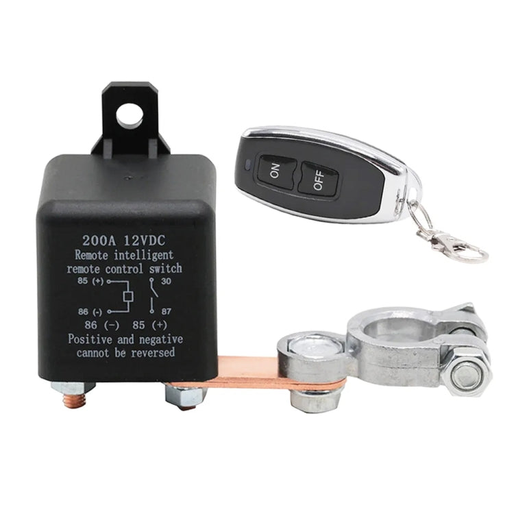 ZL180 12V 200A รถ รีเลย์ รีโมท ตัวแยกแบตเตอรี่ Rireless พร้อมคลิปแบตเตอรี่ x 2 และรีโมทคอนโทรล x 2, 12V 200A  with Battery Clip x 2 & Remote Control x 2