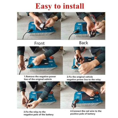 ZL180 12V 200A รถ รีเลย์ รีโมท ตัวแยกแบตเตอรี่ Rireless พร้อมคลิปแบตเตอรี่ x 2 และรีโมทคอนโทรล x 2, 12V 200A  with Battery Clip x 2 & Remote Control x 2