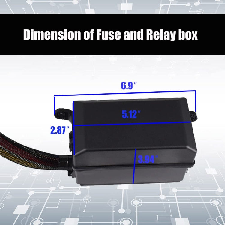 12V 5 Pin รถ 6 ช่องกล่องฟิวส์รีเลย์กันน้ำพร้อมสายเคเบิล, 12V