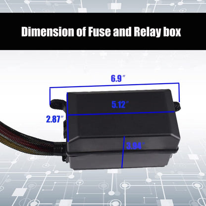 12V 5 Pin รถ 6 ช่องกล่องฟิวส์รีเลย์กันน้ำพร้อมสายเคเบิล, 12V