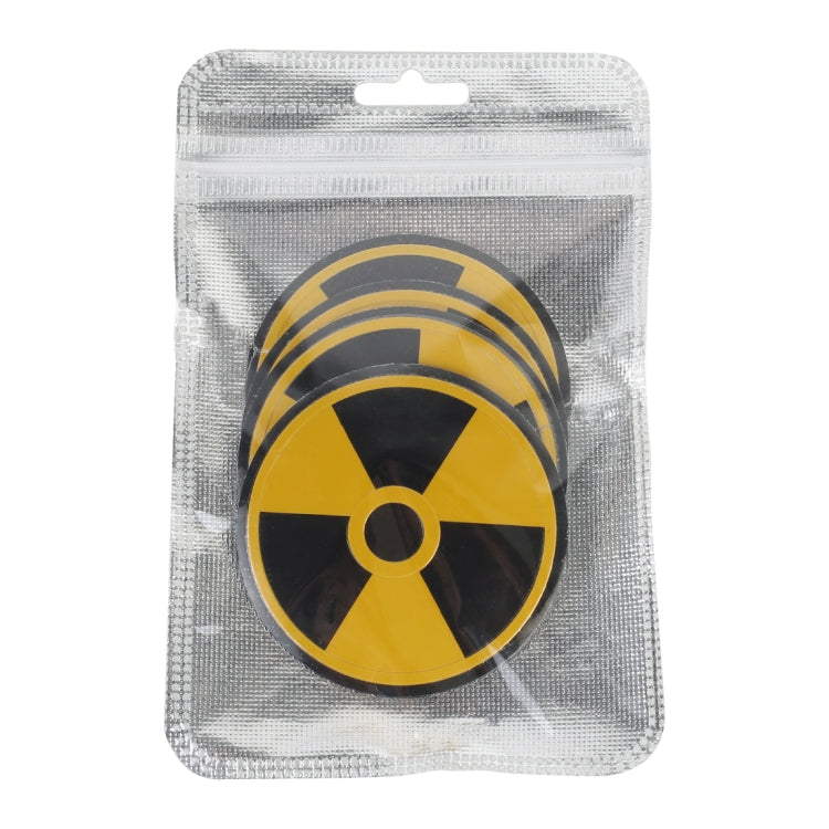 สติ๊กเกอร์ตกแต่งดุมล้อรถยนต์ 4 in 1 เส้นผ่านศูนย์กลาง 5.8 ซม, Black + Yellow