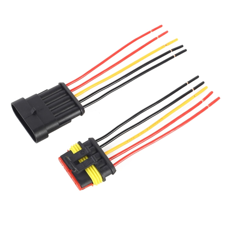 10pcs 4P Car Connector Plug-In Waterproof Plug ความยาว：10ซม, 5P