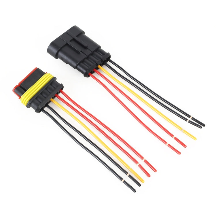 10pcs 4P Car Connector Plug-In Waterproof Plug ความยาว：10ซม, 5P